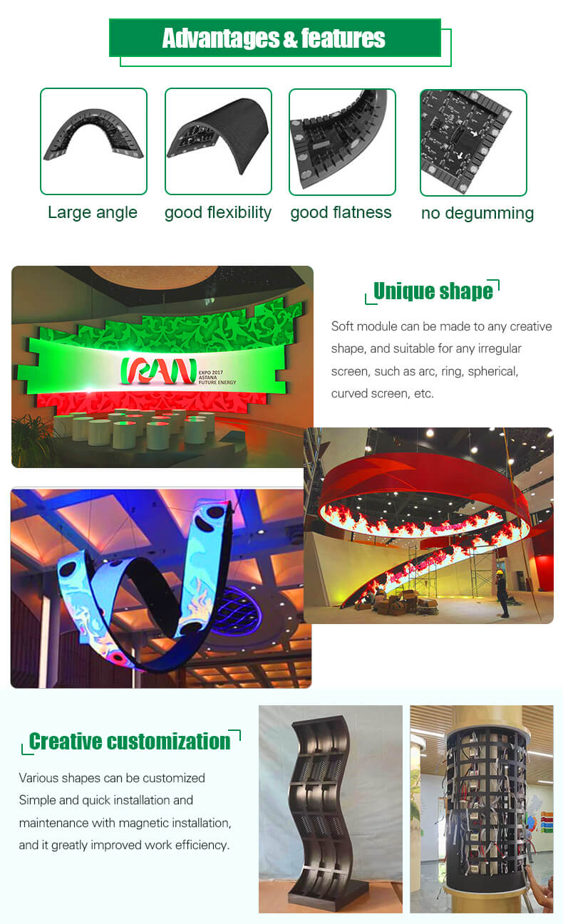 شاشة LED مرنة عالية الدقة