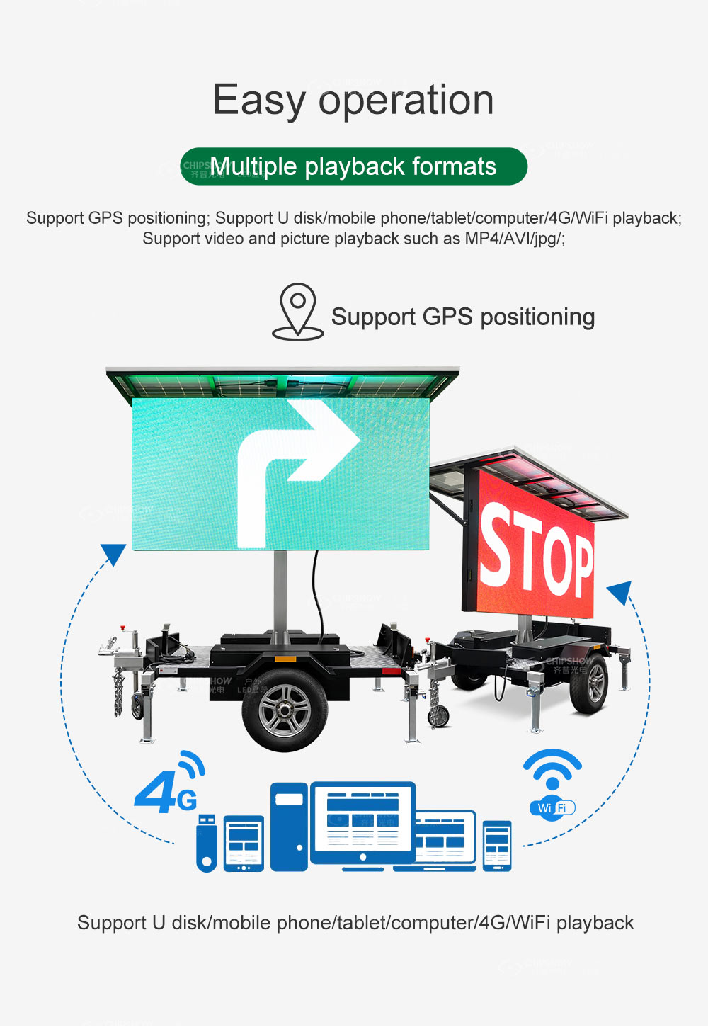 شاشة سيارة تعمل بالطاقة الشمسية عالية الدقة بالألوان الكاملة