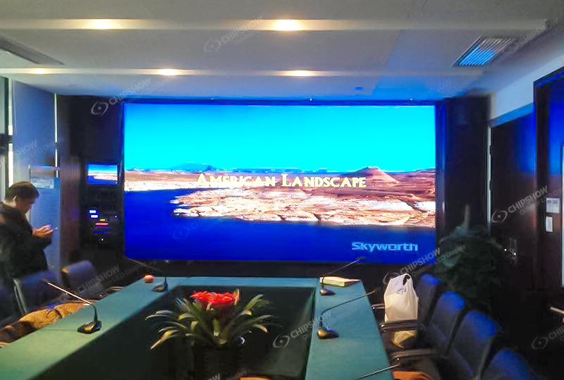 مشروع شاشة العرض LED عالية الوضوح P2.5 لغرفة المؤتمرات لمؤسسة عامة معينة في Zhejiang