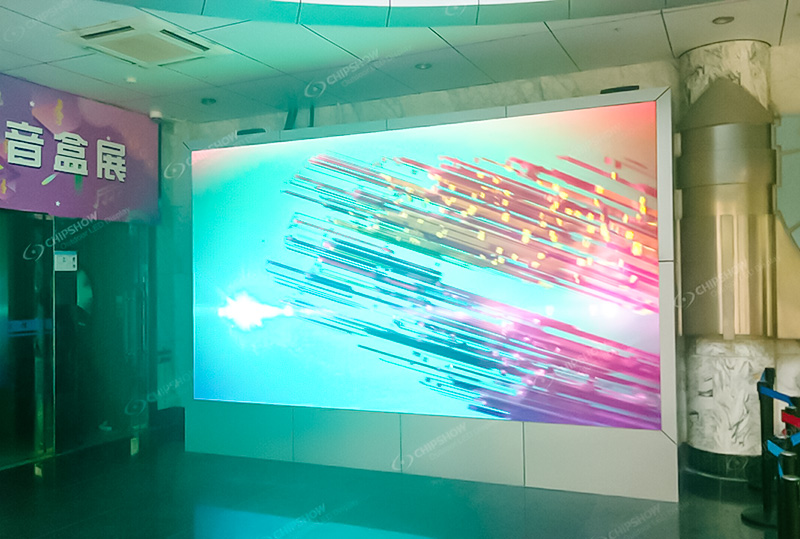 شاشة العرض LED ذات الملعب الصغير P1.5 حالة فائقة الوضوح في متحف العلوم والتكنولوجيا في Shenzhen Bao'an.